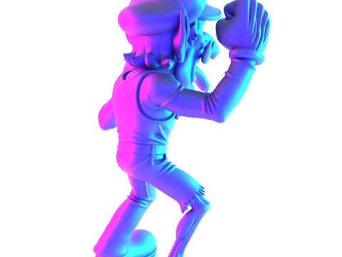 3D Printing Zombie Waluigi Super Mario Parody toy 3D Модель