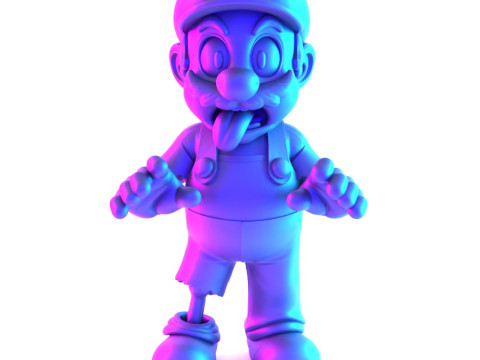 3D Printing Zombie Super Mario Parody toy 3D Modell