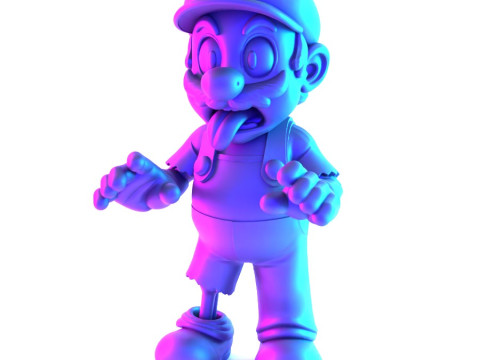 3D Printing Zombie Super Mario Parody toy 3D Modell