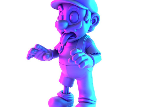 3D Printing Zombie Super Mario Parody toy 3D Modell