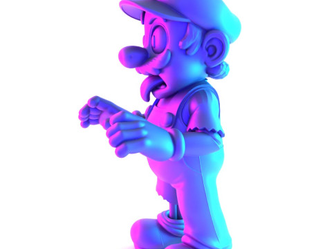 3D Printing Zombie Super Mario Parody toy 3D Modell