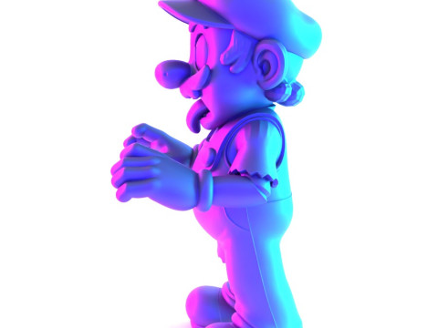 3D Printing Zombie Super Mario Parody toy 3D Modell