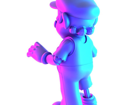 3D Printing Zombie Super Mario Parody toy 3D Modell