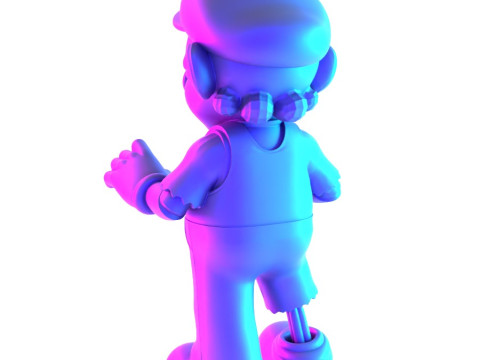 3D Printing Zombie Super Mario Parody toy 3D Modell