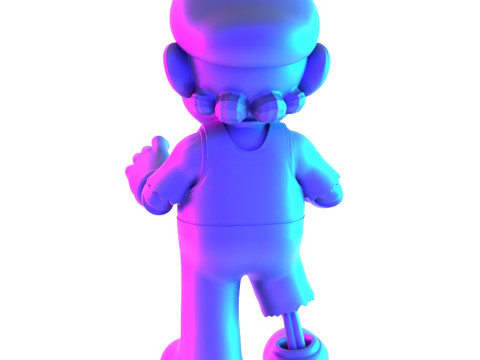 3D Printing Zombie Super Mario Parody toy 3D Modell