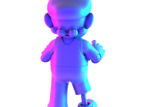 3D Printing Zombie Super Mario Parody toy 3D Modell