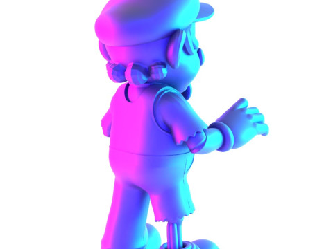 3D Printing Zombie Super Mario Parody toy 3D Modell