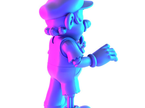 3D Printing Zombie Super Mario Parody toy 3D Modell