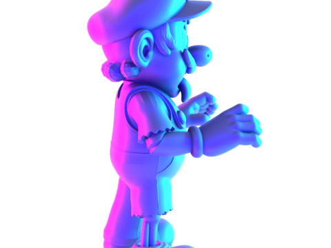 3D Printing Zombie Super Mario Parody toy 3D Modell