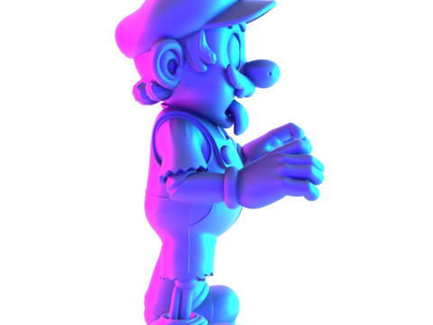 3D Printing Zombie Super Mario Parody toy 3D Modell