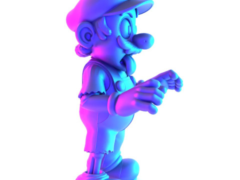 3D Printing Zombie Super Mario Parody toy 3D Modell