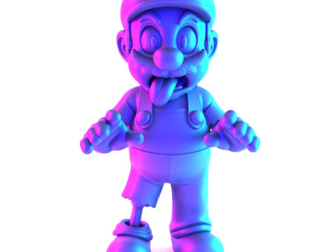 3D Printing Zombie Super Mario Parody toy 3D Modell
