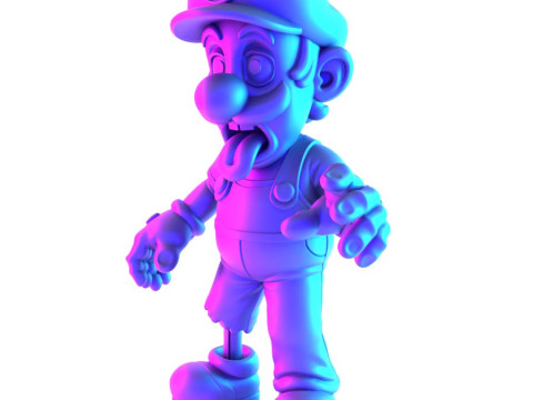 3D Printing Zombie Luigi Super Mario Parody toy Modello 3D