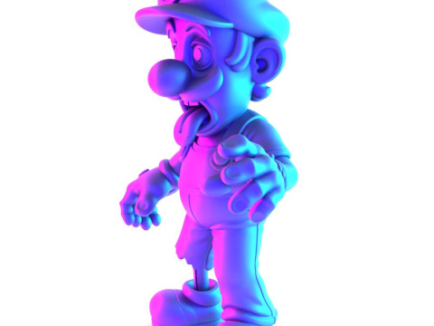 3D Printing Zombie Luigi Super Mario Parody toy Modello 3D