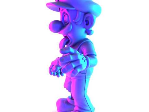 3D Printing Zombie Luigi Super Mario Parody toy Modello 3D