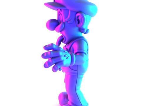 3D Printing Zombie Luigi Super Mario Parody toy Modello 3D