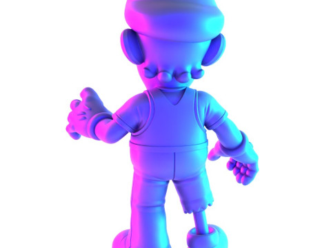 3D Printing Zombie Luigi Super Mario Parody toy Modello 3D