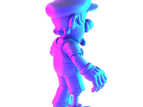 3D Printing Zombie Luigi Super Mario Parody toy Modello 3D
