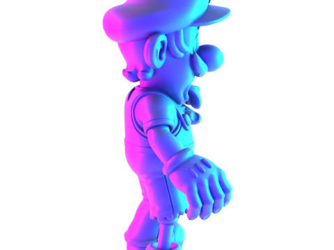 3D Printing Zombie Luigi Super Mario Parody toy Modello 3D