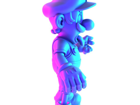 3D Printing Zombie Luigi Super Mario Parody toy Modello 3D
