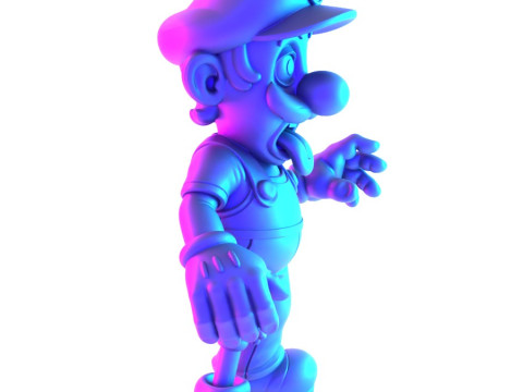 3D Printing Zombie Luigi Super Mario Parody toy Modello 3D