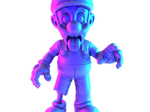 3D Printing Zombie Luigi Super Mario Parody toy Modello 3D