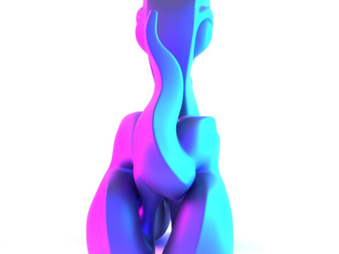 3D Printing Snake Minimalist Ornament Decoration toy 3D Modell