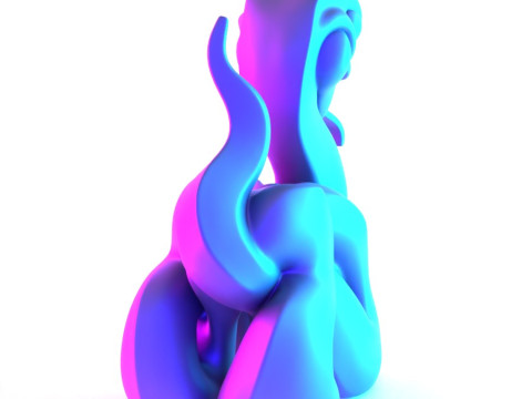 3D Printing Snake Minimalist Ornament Decoration toy 3D Modell