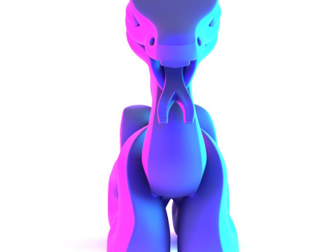 3D Printing Snake Minimalist Ornament Decoration toy 3D Modell