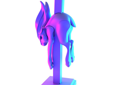 3D Printing Jumper Sad Bunny Minimalist Ornament Decoration toy 3D Model