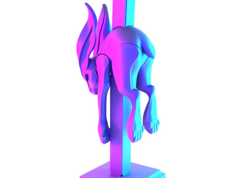 3D Printing Jumper Sad Bunny Minimalist Ornament Decoration toy 3D Model