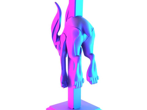 3D Printing Jumper Sad Bunny Minimalist Ornament Decoration toy 3D Model