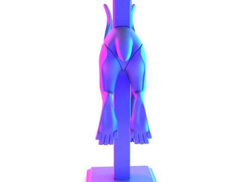 3D Printing Jumper Sad Bunny Minimalist Ornament Decoration toy 3D Model