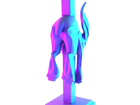 3D Printing Jumper Sad Bunny Minimalist Ornament Decoration toy 3D Model