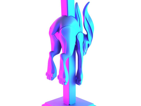 3D Printing Jumper Sad Bunny Minimalist Ornament Decoration toy 3D Model