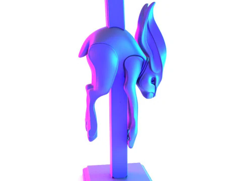 3D Printing Jumper Sad Bunny Minimalist Ornament Decoration toy 3D Model