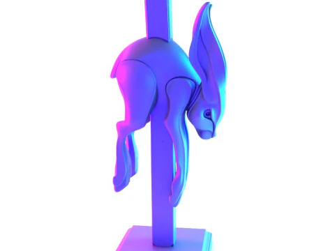 3D Printing Jumper Sad Bunny Minimalist Ornament Decoration toy 3D Model