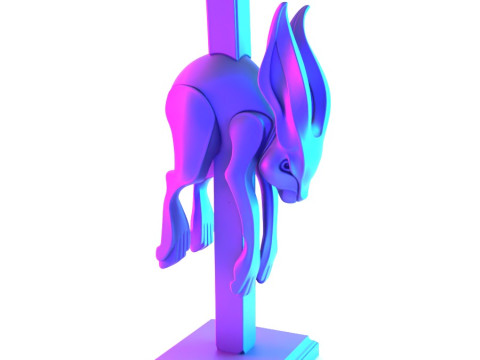 3D Printing Jumper Sad Bunny Minimalist Ornament Decoration toy 3D Model