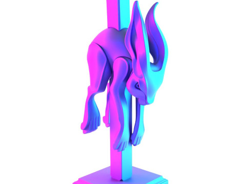 3D Printing Jumper Sad Bunny Minimalist Ornament Decoration toy 3D Model