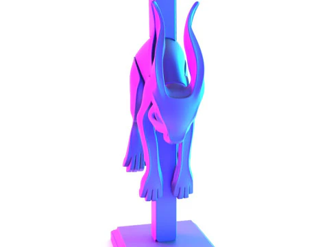 3D Printing Jumper Sad Bunny Minimalist Ornament Decoration toy 3D Model