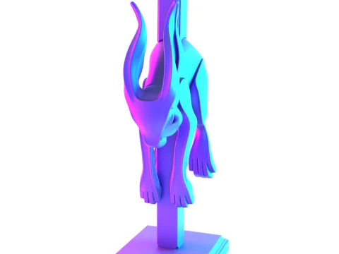 3D Printing Jumper Sad Bunny Minimalist Ornament Decoration toy 3D Model