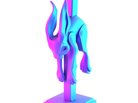 3D Printing Jumper Sad Bunny Minimalist Ornament Decoration toy 3D Model