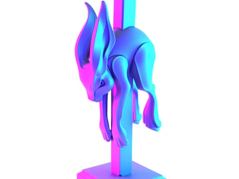 3D Printing Jumper Sad Bunny Minimalist Ornament Decoration toy 3D Model