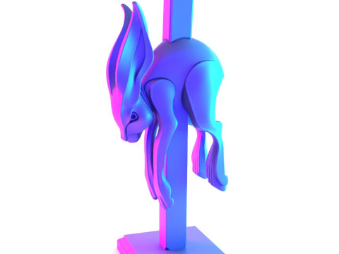 3D Printing Jumper Sad Bunny Minimalist Ornament Decoration toy 3D Model