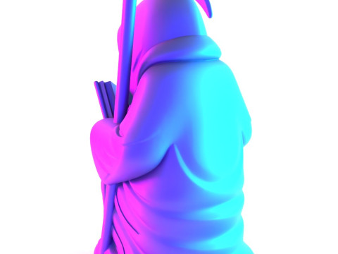 3D Printing Grim Reaper Death Reading How to be loved Heartbreak toy 3D 모델