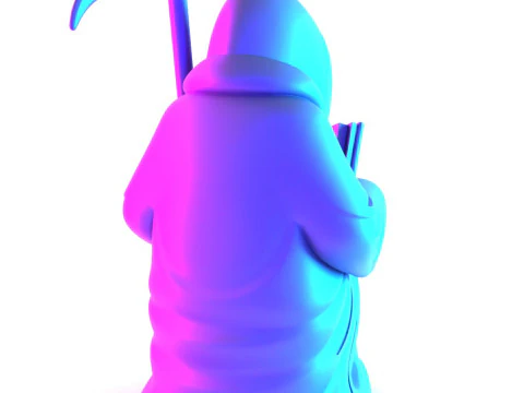 Stampa 3D Grim Reaper Death Reading Come essere amati Giocattolo crepacuore Modello 3D