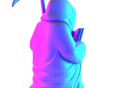 Stampa 3D Grim Reaper Death Reading Come essere amati Giocattolo crepacuore Modello 3D