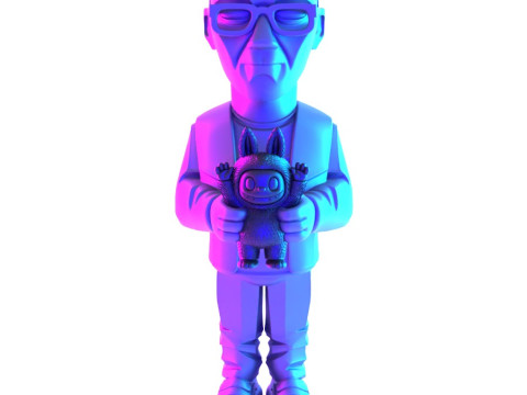 3D Printing Kasing Lung LABUBU ZIMOMO CREATOR The Monsters toy Model 3D
