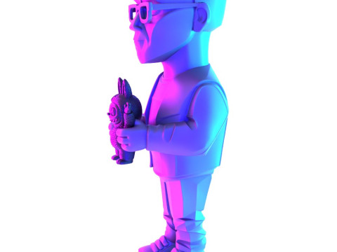 3D Printing Kasing Lung LABUBU ZIMOMO CREATOR The Monsters toy Model 3D