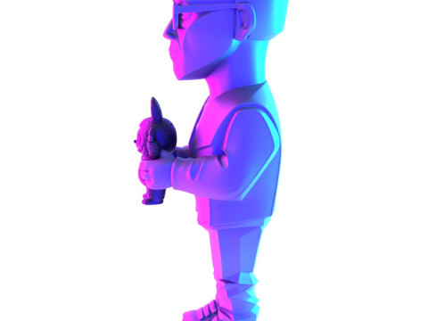 3D Printing Kasing Lung LABUBU ZIMOMO CREATOR The Monsters toy Model 3D